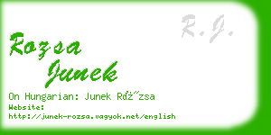 rozsa junek business card